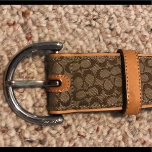 Tan coach belt